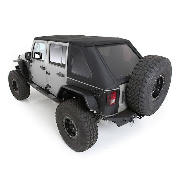Smittybilt 0718 WRANGLER JK 4 DR BOWLESS COMBO TOP KIT W/TINTED WINDOWS; BLACK DIAMOND 9083135K - main